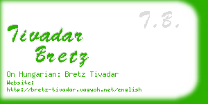 tivadar bretz business card